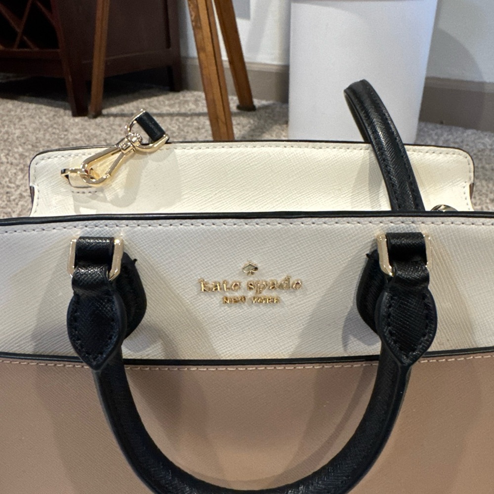 Kate Spade Black, Cream, and Tan Satchel